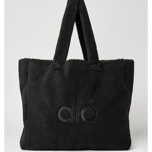Alo Black Sherpa Tote Bag